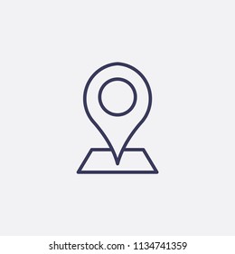 Outline location icon illustration,vector map sign symbol
