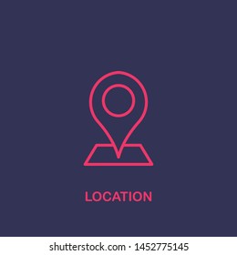 Outline location icon.location vector illustration. Symbol for web and mobile
