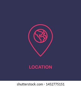 Outline location icon.location vector illustration. Symbol for web and mobile