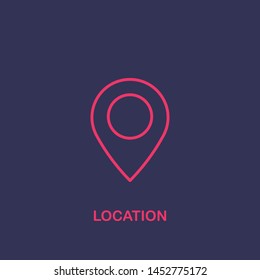 Outline location icon.location vector illustration. Symbol for web and mobile
