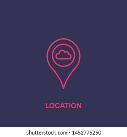 Outline location icon.location vector illustration. Symbol for web and mobile