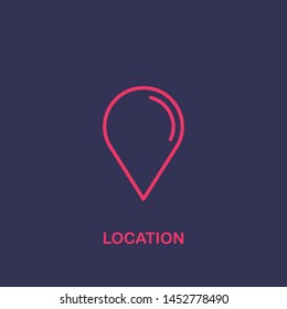 Outline location icon.location vector illustration. Symbol for web and mobile