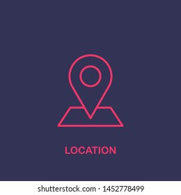Outline location icon.location vector illustration. Symbol for web and mobile