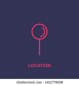 Outline location icon.location vector illustration. Symbol for web and mobile