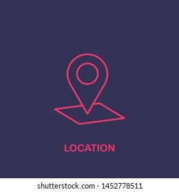 Outline location icon.location vector illustration. Symbol for web and mobile