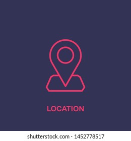 Outline location icon.location vector illustration. Symbol for web and mobile