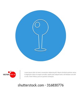 Outline Location Pin Icon, Vector Illustration, Flat pictogram icon