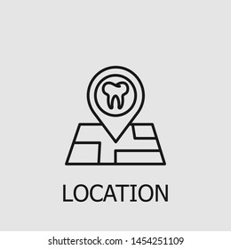 Outline location vector icon. Location illustration for web, mobile apps, design. Location vector symbol.