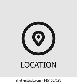 Outline location vector icon. Location illustration for web, mobile apps, design. Location vector symbol.