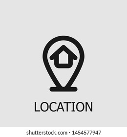 Outline location vector icon. Location illustration for web, mobile apps, design. Location vector symbol.