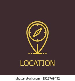 Outline location vector icon. Location illustration for web, mobile apps, design. Location vector symbol.