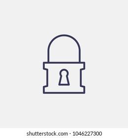 Outline Lock Icon Illustration Vector Symbol Stock Vector (Royalty Free ...