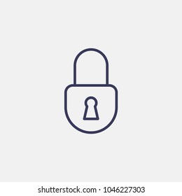 Outline lock icon illustration vector symbol