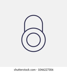 Outline lock icon illustration vector symbol