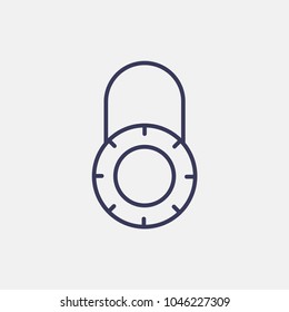 Outline lock icon illustration vector symbol