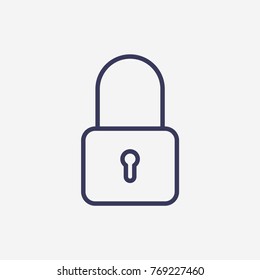 Outline lock icon illustration vector symbol 