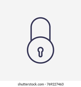 Outline lock icon illustration vector symbol 