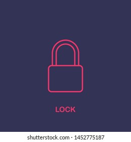 Outline lock icon.lock vector illustration. Symbol for web and mobile