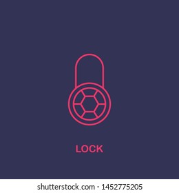 Outline lock icon.lock vector illustration. Symbol for web and mobile