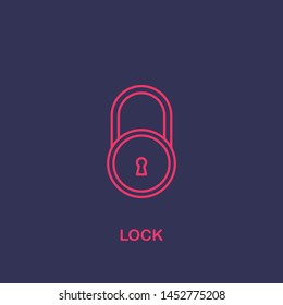 Outline lock icon.lock vector illustration. Symbol for web and mobile