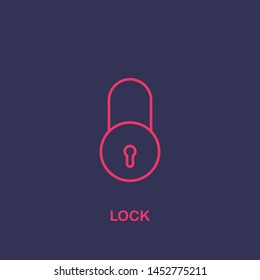 Outline lock icon.lock vector illustration. Symbol for web and mobile