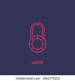 Outline lock icon.lock vector illustration. Symbol for web and mobile