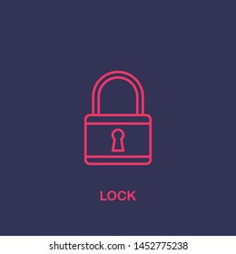 Outline lock icon.lock vector illustration. Symbol for web and mobile