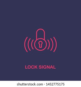 Outline lock signal icon.lock signal vector illustration. Symbol for web and mobile