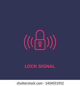 Outline lock signal icon.lock signal vector illustration. Symbol for web and mobile