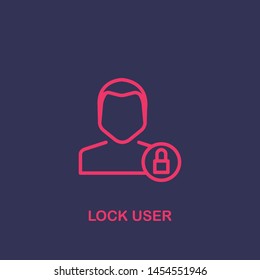Outline lock user icon.lock user vector illustration. Symbol for web and mobile