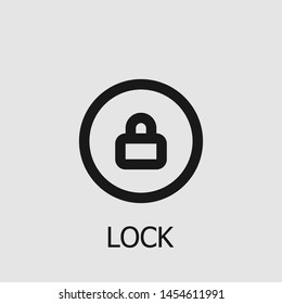 Outline lock vector icon. Lock illustration for web, mobile apps, design. Lock vector symbol.