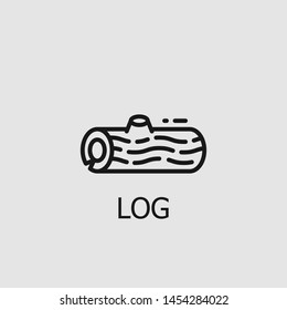 Outline log vector icon. Log illustration for web, mobile apps, design. Log vector symbol.