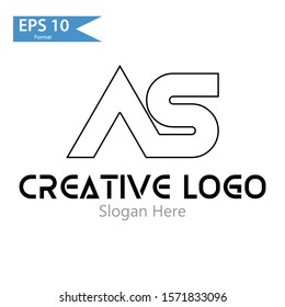 Outline Logo. Creative logo. Simple Logo. Vector Letter. Letter Logo. Vector Illustration.