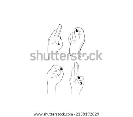 outline logo design icon hand