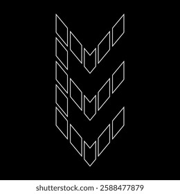 Outline logo design letter "E". Suitable for t-shirts, companies, gamers, sports, construction, and so on. The outline logo is in the form of arrows. Logo Outline Style Arrows and Buildings.