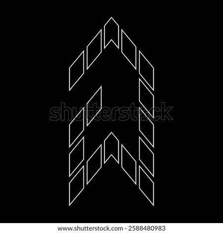 Outline logo design letter J. Suitable for t-shirts, companies, gamers, sports, construction, and so on. The outline logo is in the form of arrows. Logo Outline Style Arrows and Buildings.