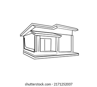 Umriss-Logo-Design-Vorlage Symbol für Immobilien