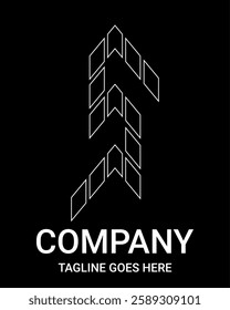 Outline logo letter 's' small arrow style. Suitable for t-shirts, construction, gamers, sports, baseball, basketball, etc. Logo Outline of Building Style Arrows. Lowercase logo.