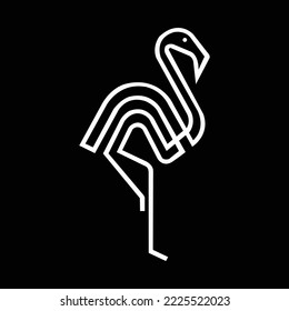 outline logo on black background. vector illustration.