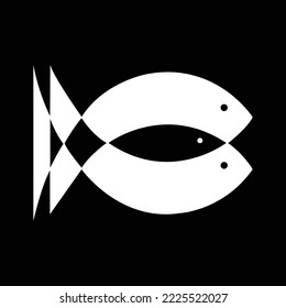 outline logo on black background. vector illustration.