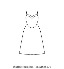 Outline Long dress party element design