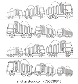 Outline lorry illustration.