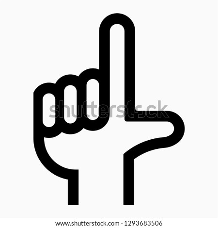 Outline loser vector icon