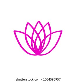 Outline Lotus Flower Stock Vector (Royalty Free) 1084598957 | Shutterstock