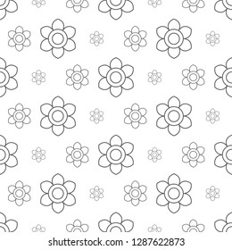 outline lotus flower pattern seamless, vector illustration backdrop