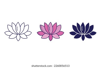 Outline Lotus vector illustration icon