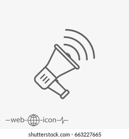 outline loudspeaker vector icon