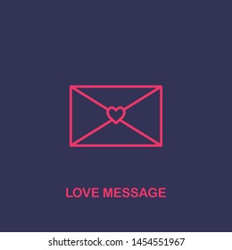 Outline love message icon.love message vector illustration. Symbol for web and mobile