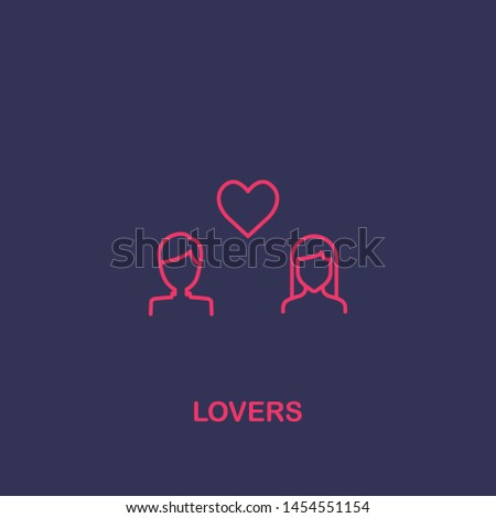 Outline lovers icon.lovers vector illustration. Symbol for web and mobile