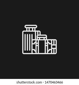 Outline luggage vector icon. Luggage illustration for web, mobile apps, design. Luggage vector symbol.